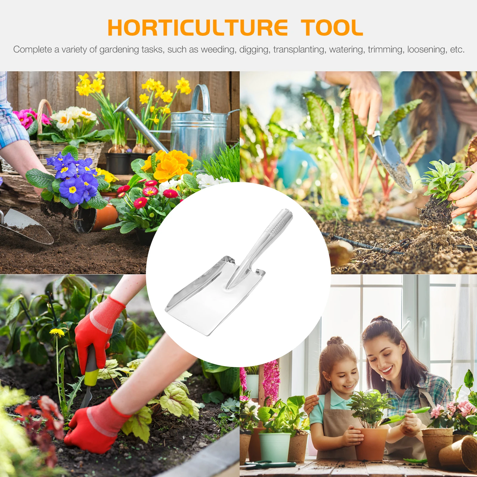 

Durable Stainless Steel Shovels Mini Portable Multi function Gardening Tool Shovel Outdoor Garden Shovels For Plant Flower Small