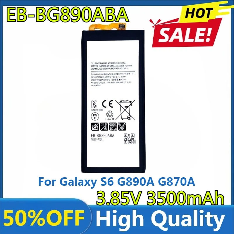 

New High quality replaceable Battery for Samsung Galaxy S6 S6 Edge For Galaxy S6 G890A G870A S6edge/G925