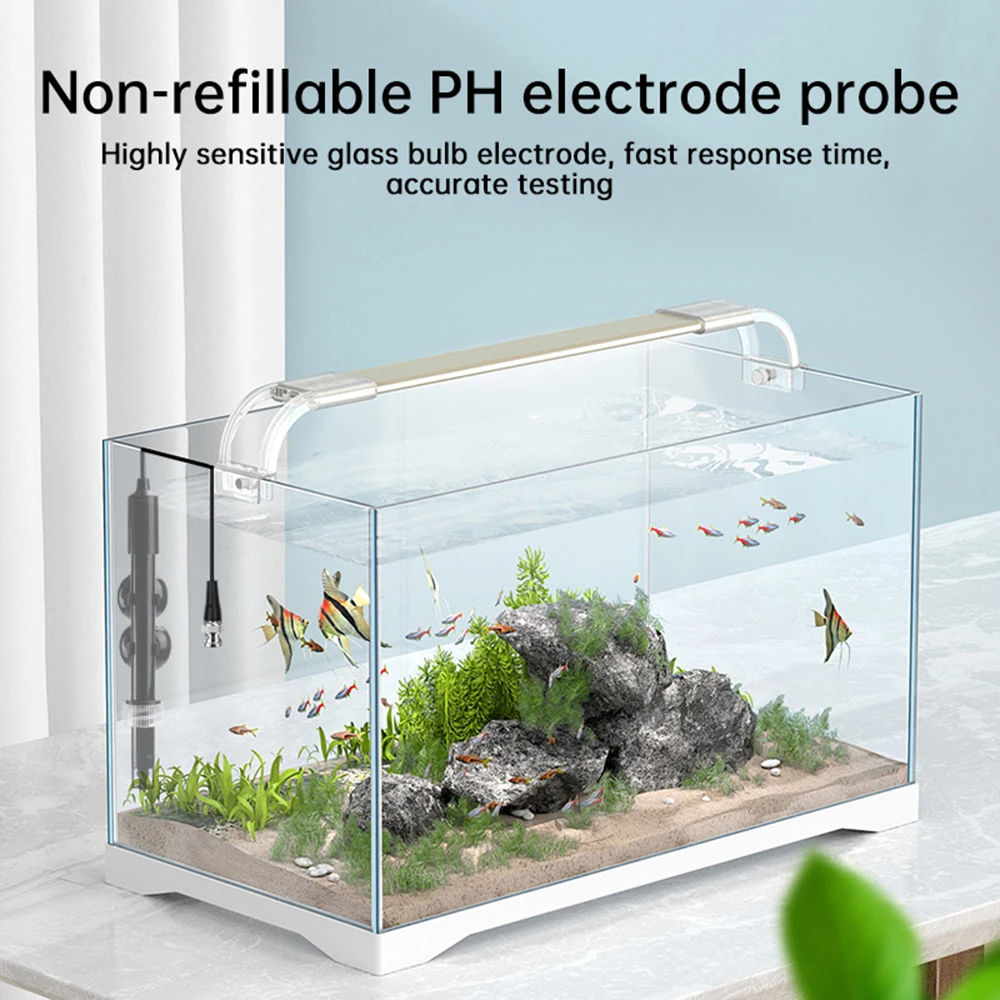 Non-rechargeable PH electrode probe BNC connector for PH tester Hydroponic monitor PH controller For aquariums, hydroponics, etc