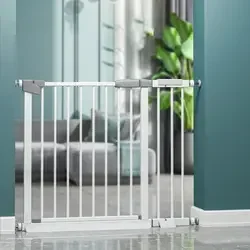 Puerta de bebé amigable con mascotas, protección para niños, puerta de escaleras de seguridad, valla de seguridad para niños y mascotas, puerta segura