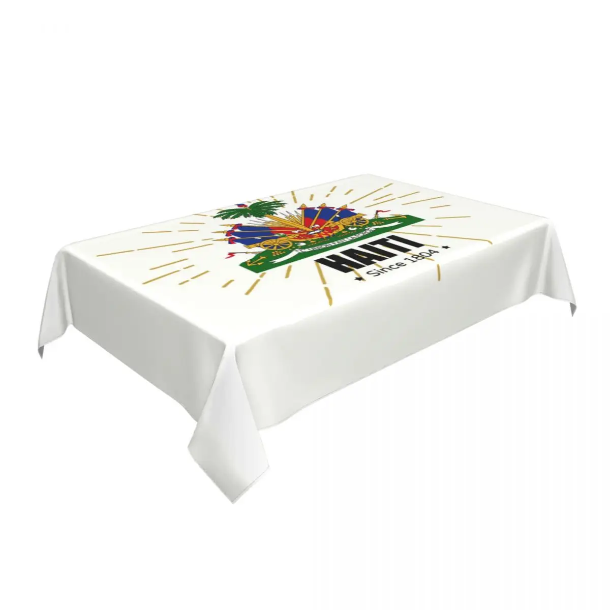 Rectangular Haiti Since1804 Coat Of Arms Table Cloth Waterproof Tablecloth 45\