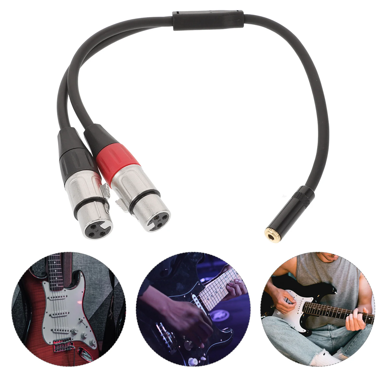 Audio Line Cable Splitter Xlr Male Female Y Patch Mini Connector Headphone for Camera