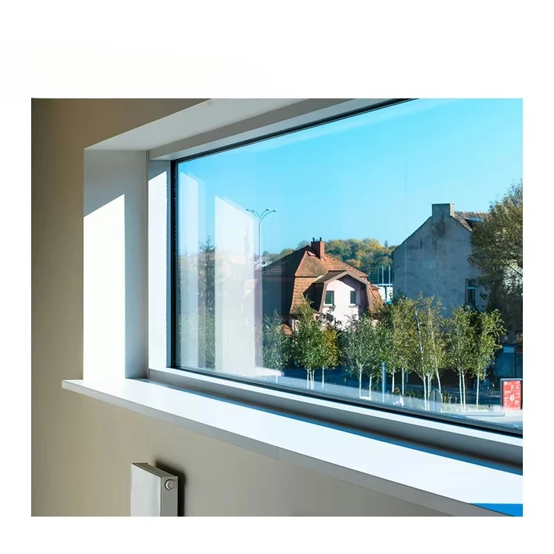 

Теплоизолированные тройные глазурованные окна Большое изображение Черное окно от пола до потолка Фиксированное окно