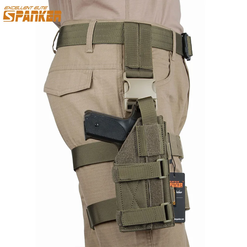 

Tactical Drop Leg Panel with Pistol Holster Hunting Hanging Suit Right Hand Pistol Holsters Molle Pistol Accessories