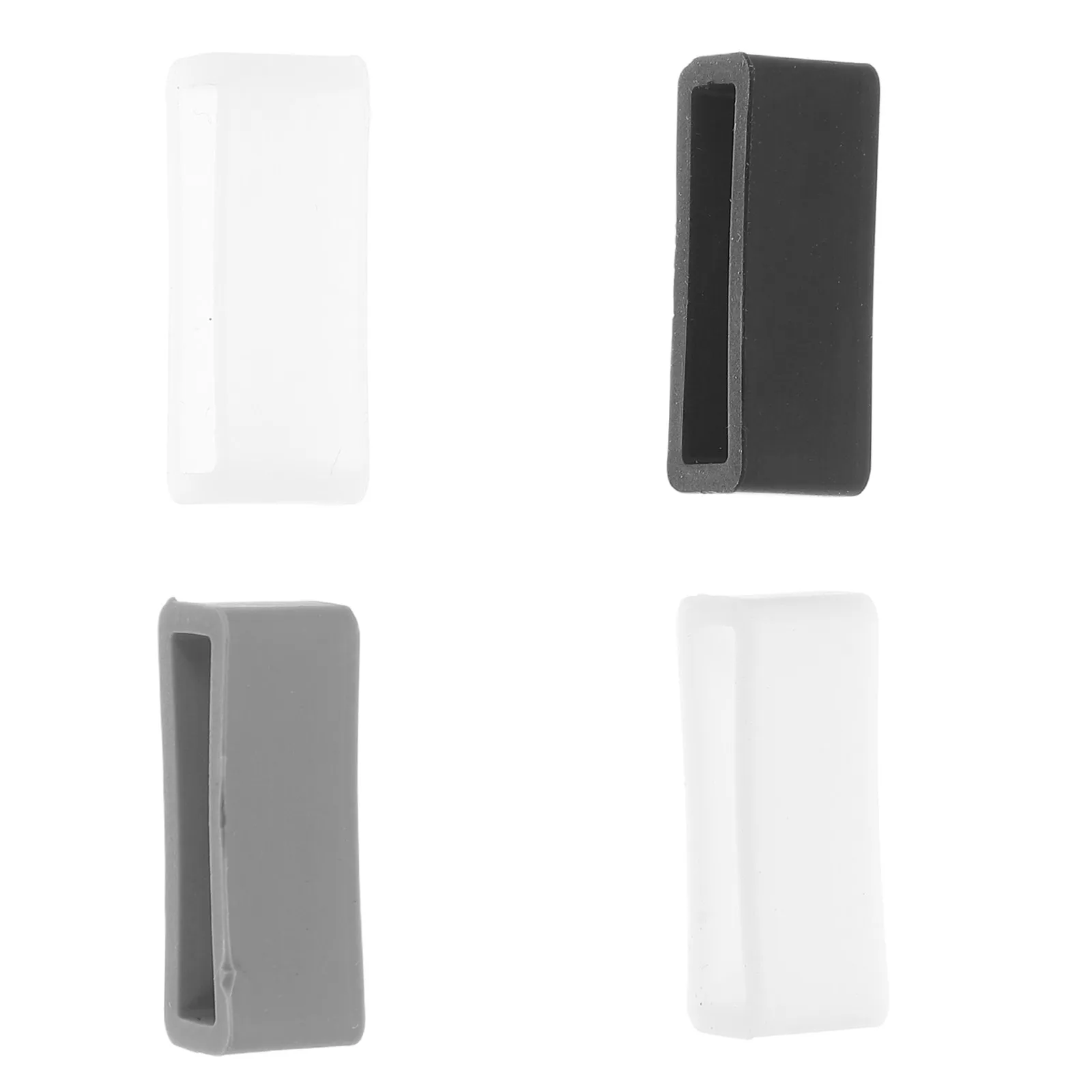 

4 шт. 20-мм силиконовые кольца-пряжки для ремешков часов, гладкие, гибкие, ярких цветов, сменные, совместимые