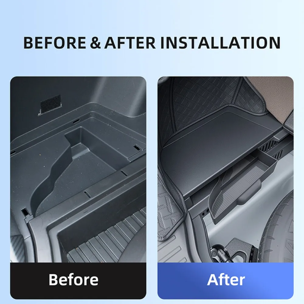 Für Toyota RAV4 2026-2028 Linker Kofferraum-Aufbewahrungsbox ABS Schwarz Laderaum-Organizer Multifunktionsbehälter Auto-Innenausstattung Pro – Detail 2