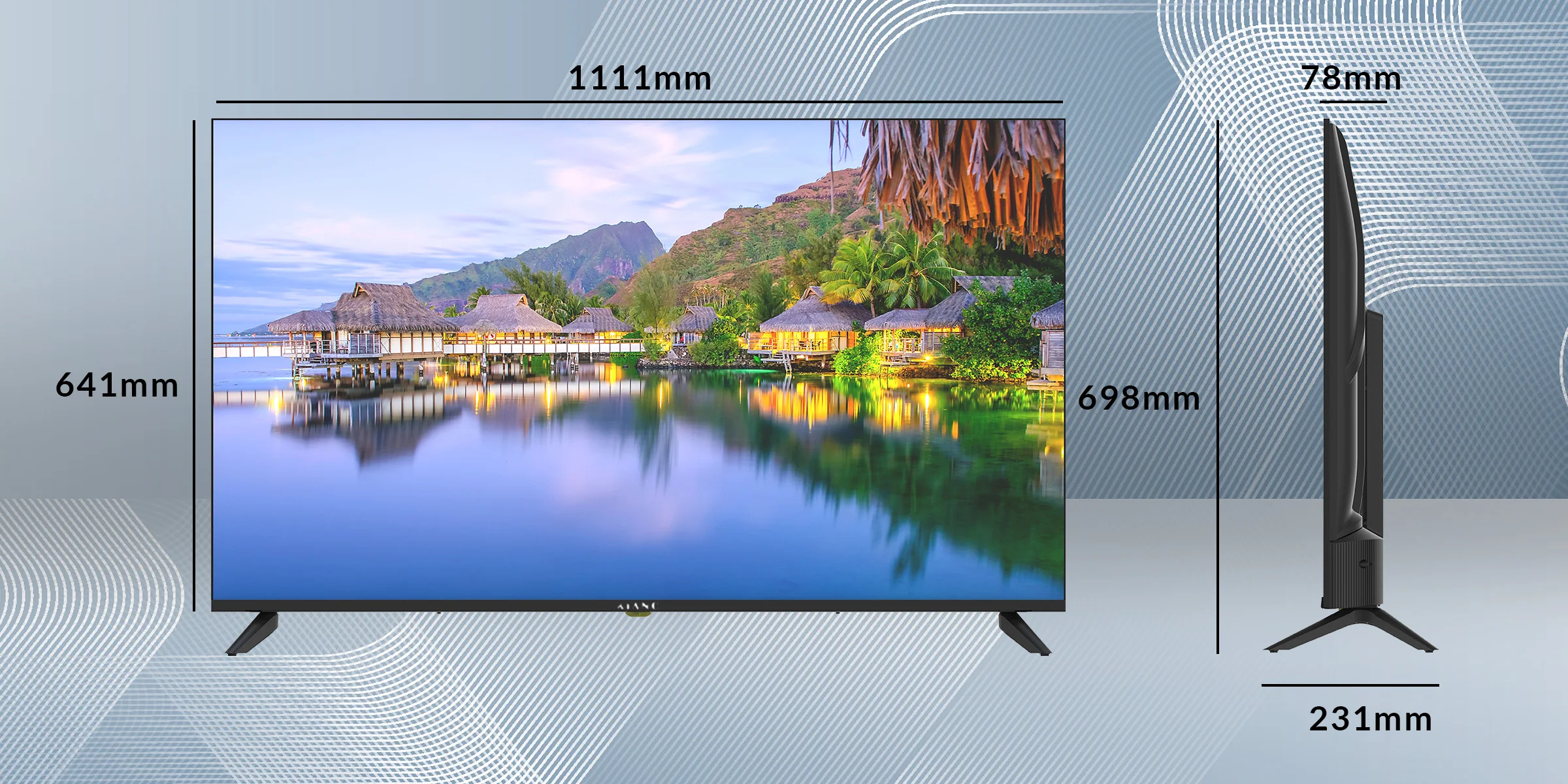 TV LED Kiano Elegance TV 50" 4K UHD Smart Tv WiFi Miracast PVR