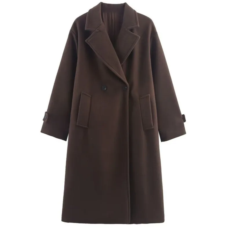 

Верхняя одежда. Высококачественное новое модное и элегантное женское шерстяное пальто с длинными рукавами и пальто в европейском и американском стиле.