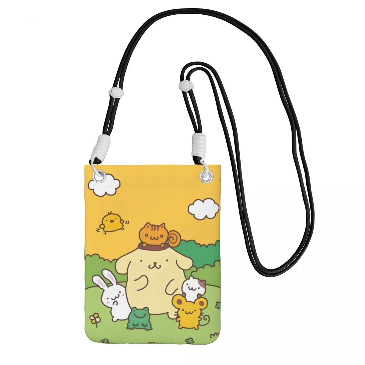 

Custom Pompompurin Mobile Phone Bag for Women Men Cool Cute Dog Shoulder Crossbody Bag Card Bag Mini Shoulder Purse Wallet