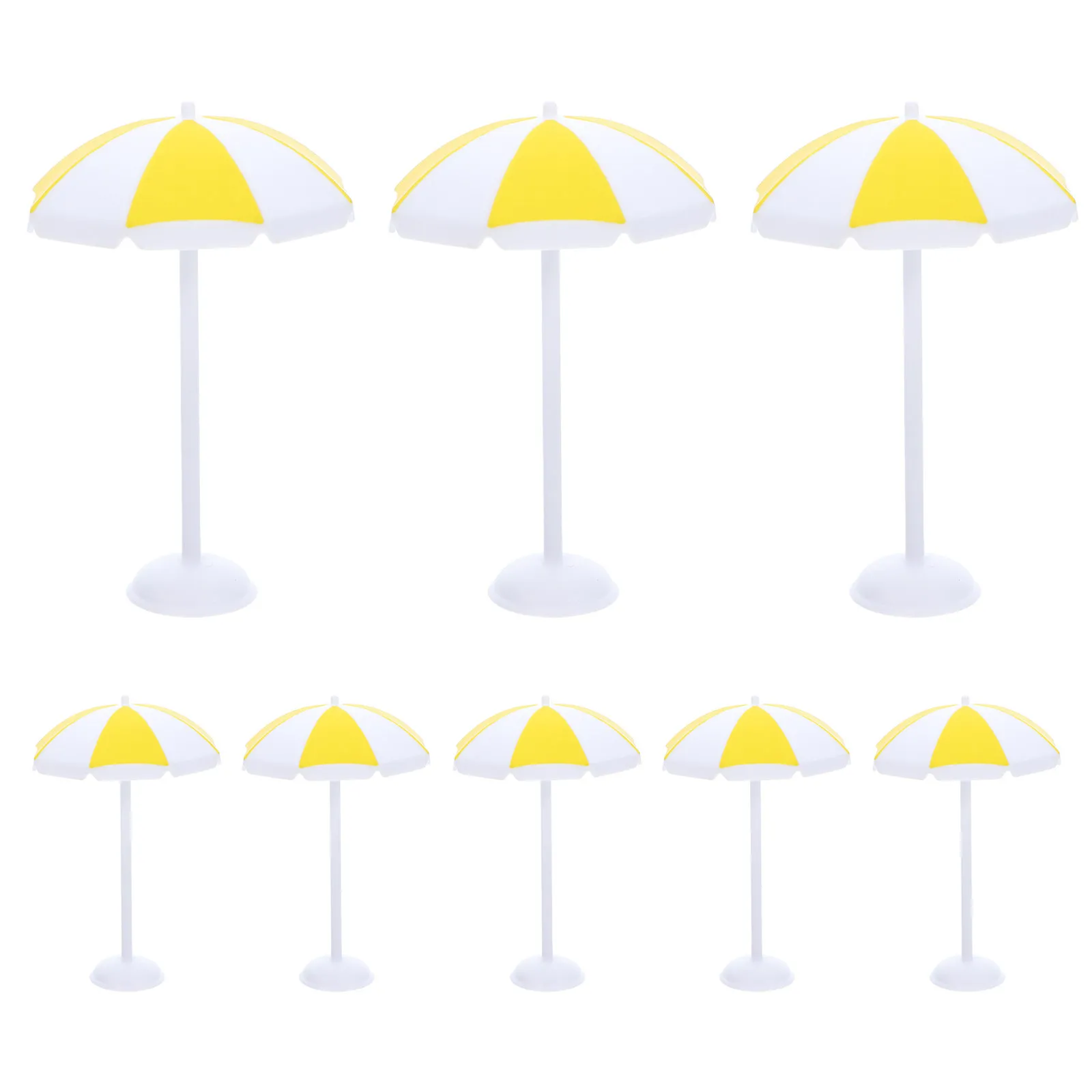 

8Pcs Dollhouse Miniature Beach Umbrella Accessories for Mini Landscape Decoration DIY Crafts Sun Umbrella Cake Topper Bonsai