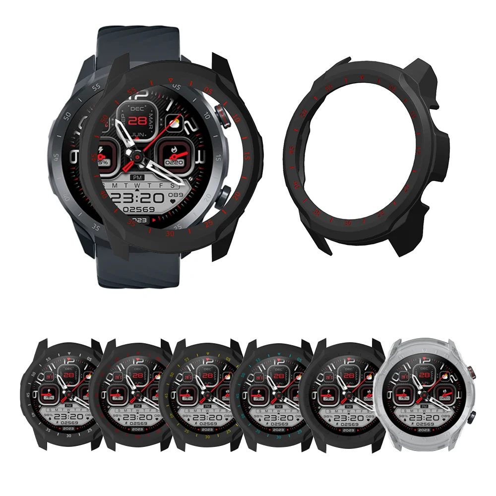 جراب واقي للساعة الذكية Mibro A2 ، واقي الإطار ، الكمبيوتر الشخصي ، غلاف ناعم