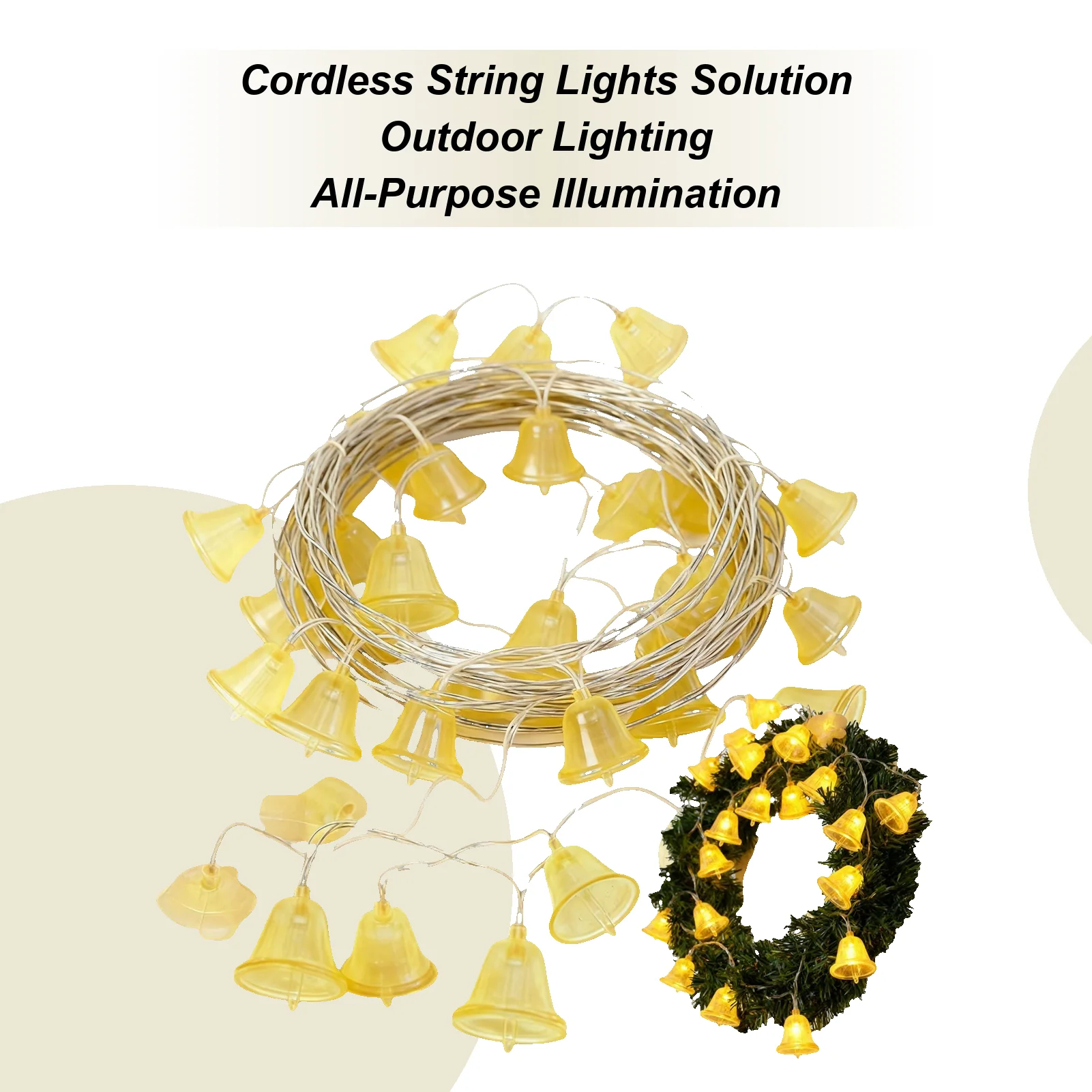 أضواء عيد الميلاد لشجرة 16Ft مقاوم للماء الجنية 50 LED سلسلة أضواء زينة عيد الميلاد للداخلية في الهواء الطلق حديقة ساحة فناء الشرفة