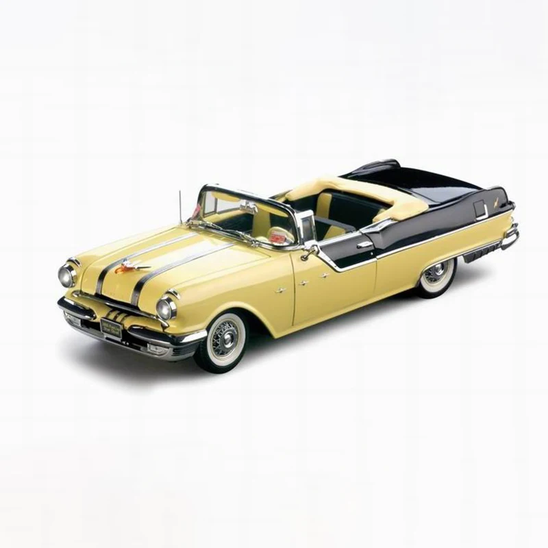 Diecast Original 1/18 Scale 1959 Pontiac Convertible Coupe Simulation Alloy Car Model Static Display Collectible Gift Souvenir