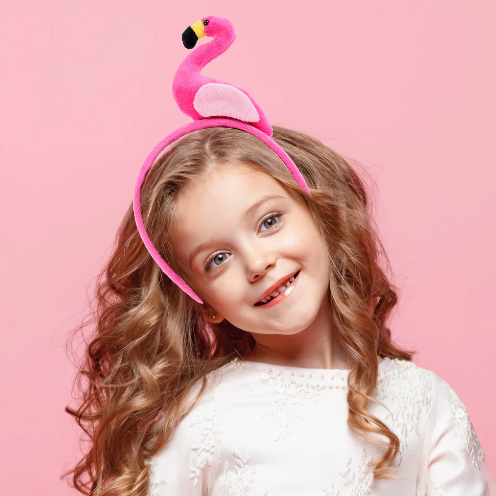 

2Pcs Premium Cartoon Flamingo Headband for Kids Girls Party Hair Accessory Hawaiian Festival Cosplay Headdress Photo Prop