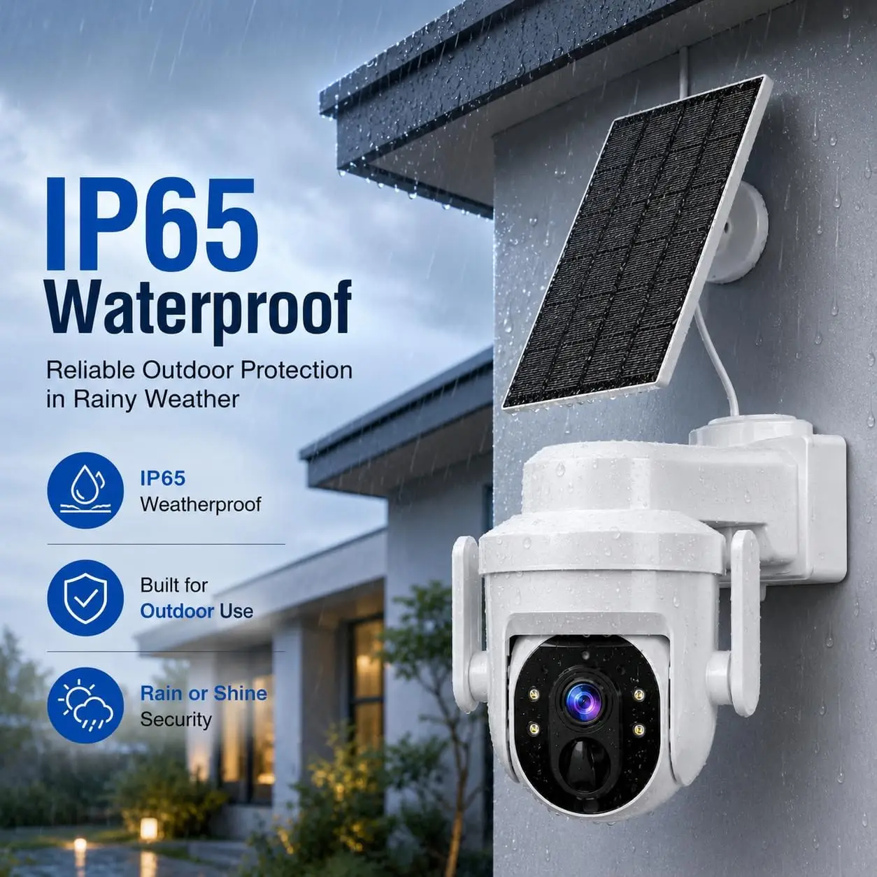 1/2/3 Pack Solar Security Camera 1080P Wireless WiFi Solar Battery Power Camera 3MP Home Surveillance Protection Audio Alarm M