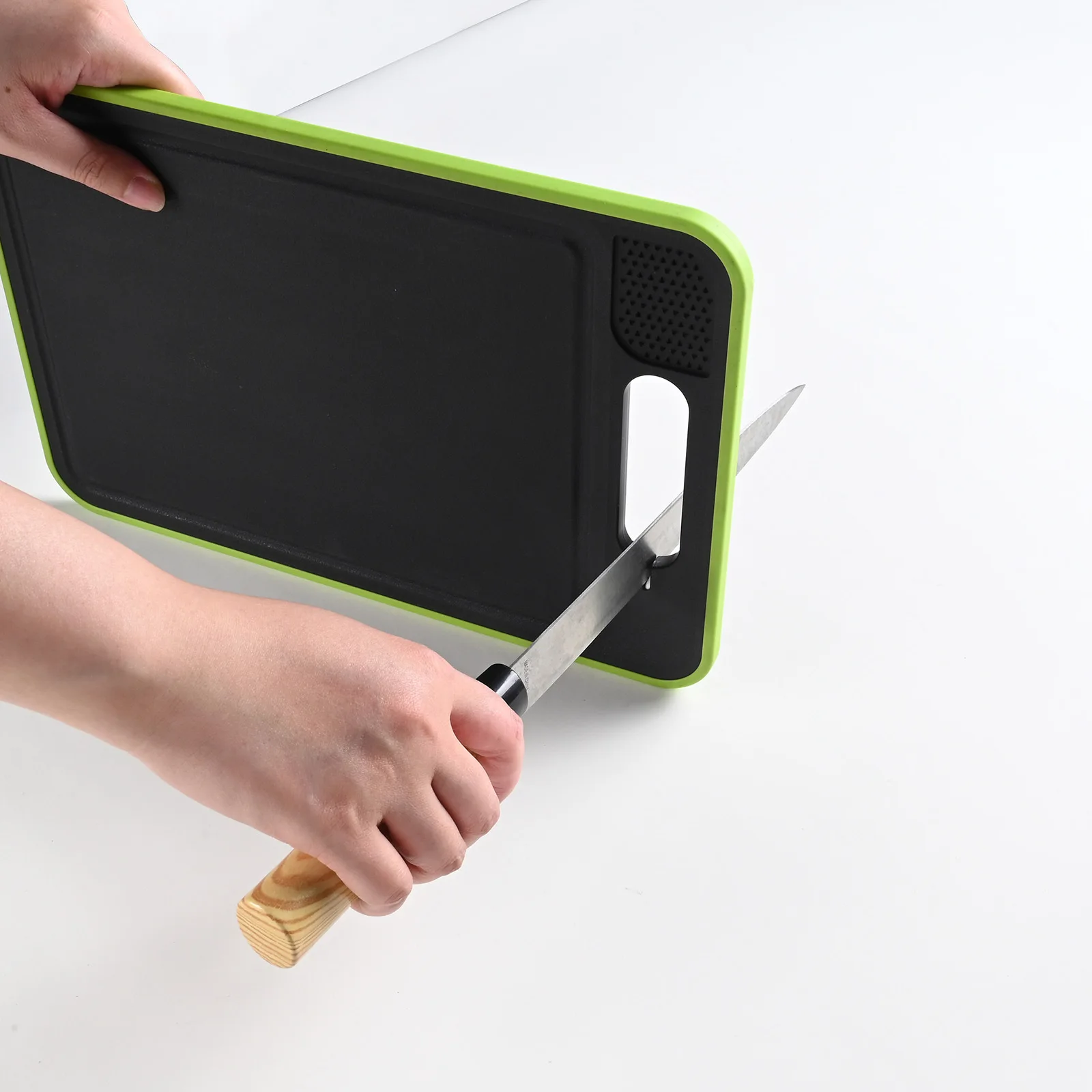 Double sided quick thawing cutting board, cutting board, sharpening grinder, multifunctional household cutting board