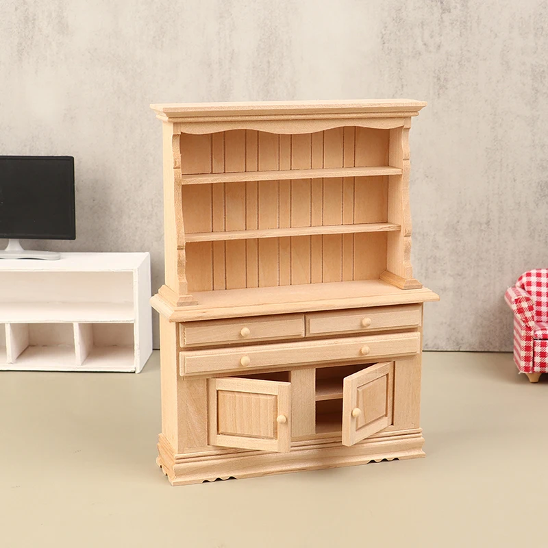 Mini armario aparador modelo casa de muñecas, armario de exhibición, mesa de casa de muñecas, muebles, accesorios de decoración, 1/12