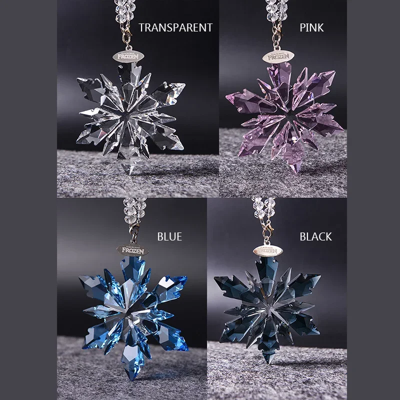 New Crystal Car Pendant Snowflakes Style Ornaments Rear View Mirror Hanging Adornment Christmas Gifts Car Accessories for Girls