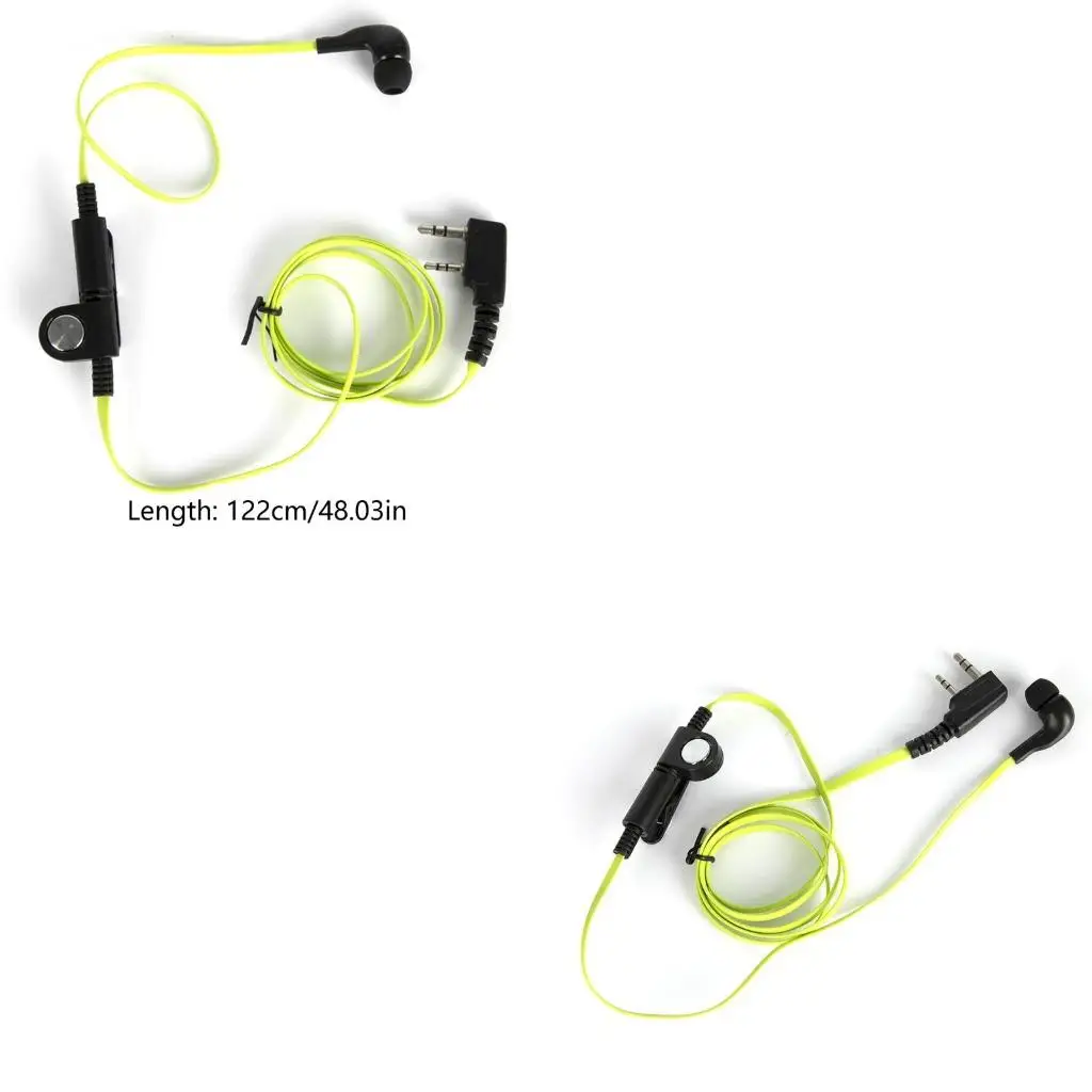 

Two Way Radio Replacement Earbud Headphone Walkie Talkie Novelty Green Noddle Ear Bud for BF888s UV5R
