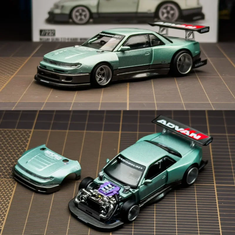 

KAIDO+MINIGT 1:64 Silvia S13-R WORKS V1 alloy car model