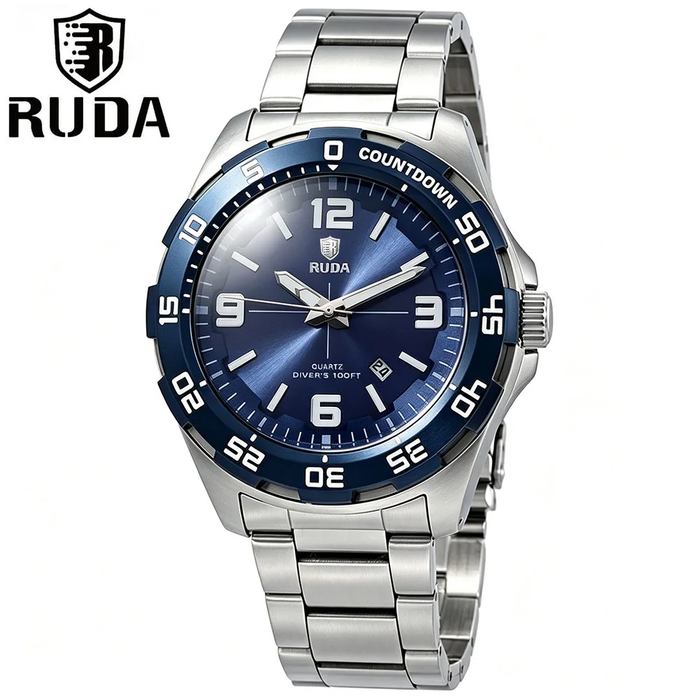 2027 New Men's Watch Fashion Business Luminous Waterproof Quartz Men's Steel Belt Calendar Watch