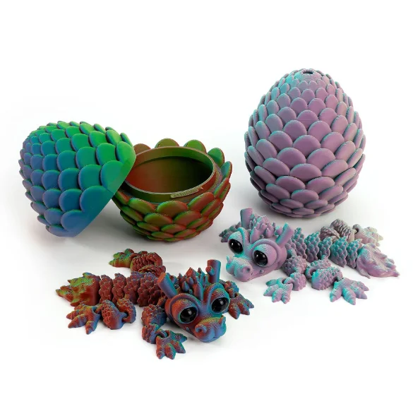 مجموعة بيض التنين الفقاعي المطبوع ثلاثي الأبعاد، ألعاب إبداعية مزخرفة، هدايا عيد الفصح اللطيفة، المفروشات المنزلية #1