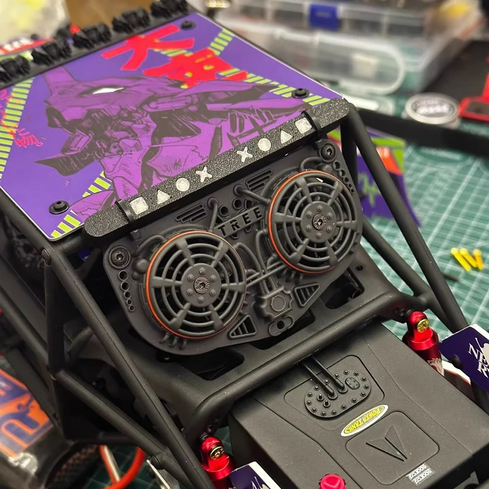 محاكاة الساخن مروحة المبرد الديكور ل 1/10 RC الزاحف سيارة Traxxas TRX4 المدافع برونكو محوري SCX10 RC4WD D90 الرياضة جيب جزء