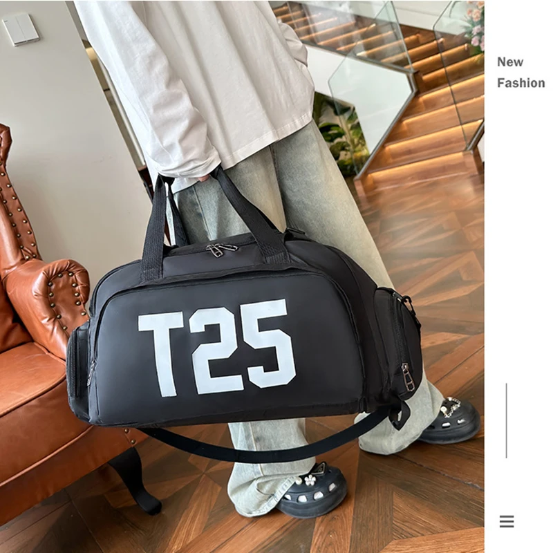 T25 Gym Sports Backpack for Women Man Handbag Fitness Travel Outdoor Yoga Shoe Shoulder Duffle Portable Weekend Training Bag