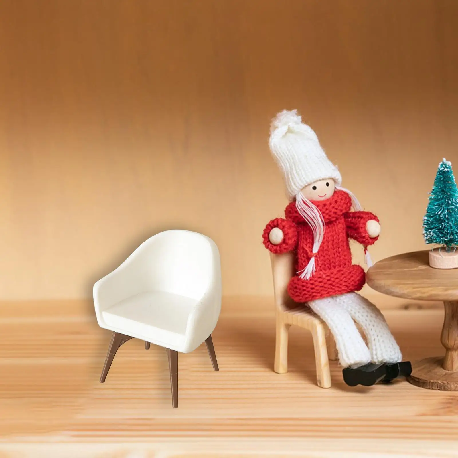 Modelo de silla para casa de muñecas, mini sillón, paisaje de Diorama, muebles en miniatura, modelo de silla con respaldo alto para accesorios de mesa de arena