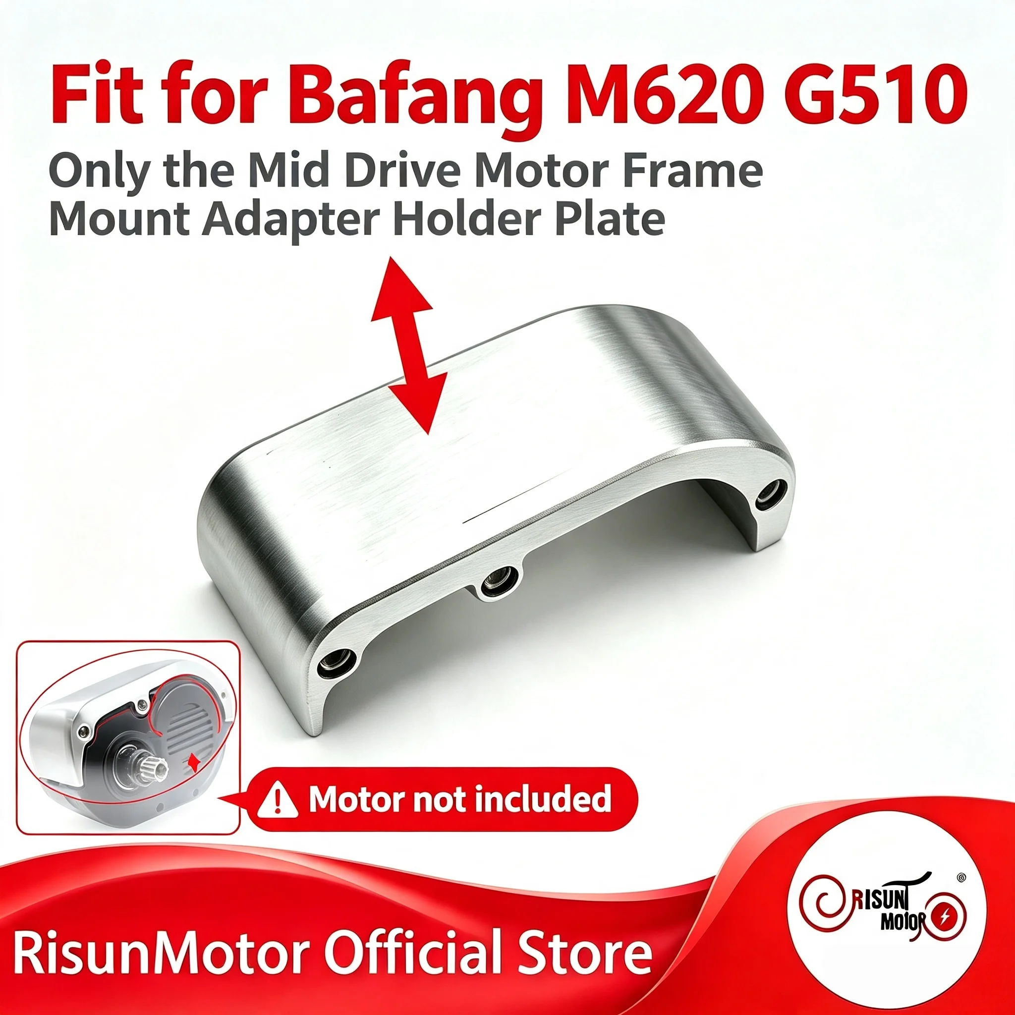 Bafang G510 M620 Mid Drive Motor Frame Mount Adapter Holder Plate Rigid Aluminum Alloy