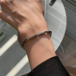 3mm Simple Stainless Steel Melon Seed Chain Bracelet Fashion Titanium Steel Men Bracelet Women Trend Jewelry Accessories