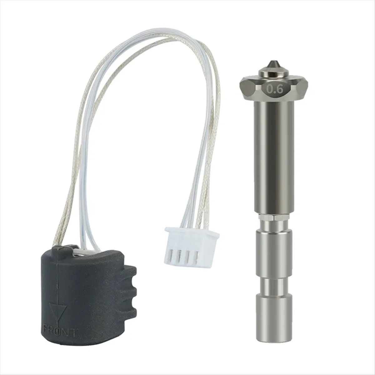 DT[Set of ]D734-For 3 Max Hotend Integrated Hardened Steel Nozzle Thermistor Heating Component K3M Ceramic Hotend 0.6mm