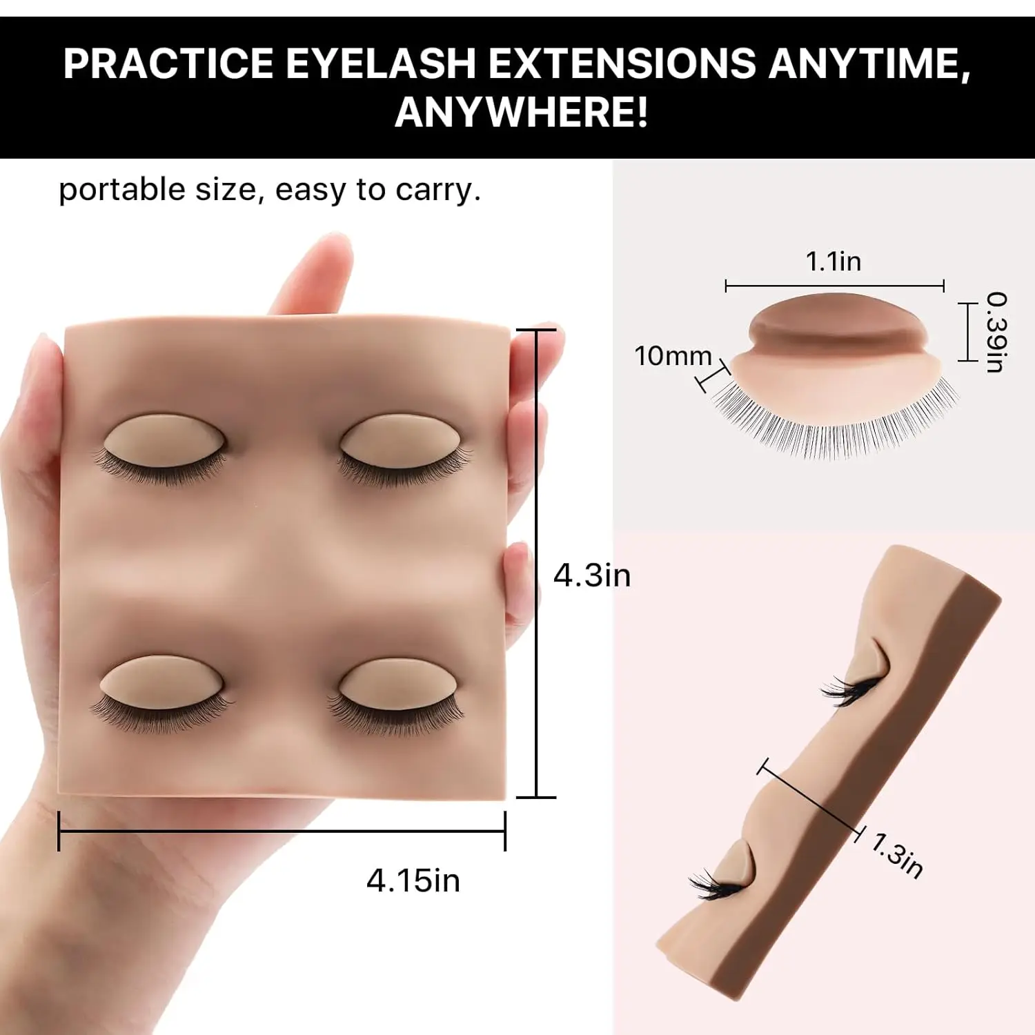 Eyelash Extension Mannequin Head Practice Makeup Accessories With Removable Replacement Eyelids Grafting Teaching Training Tools