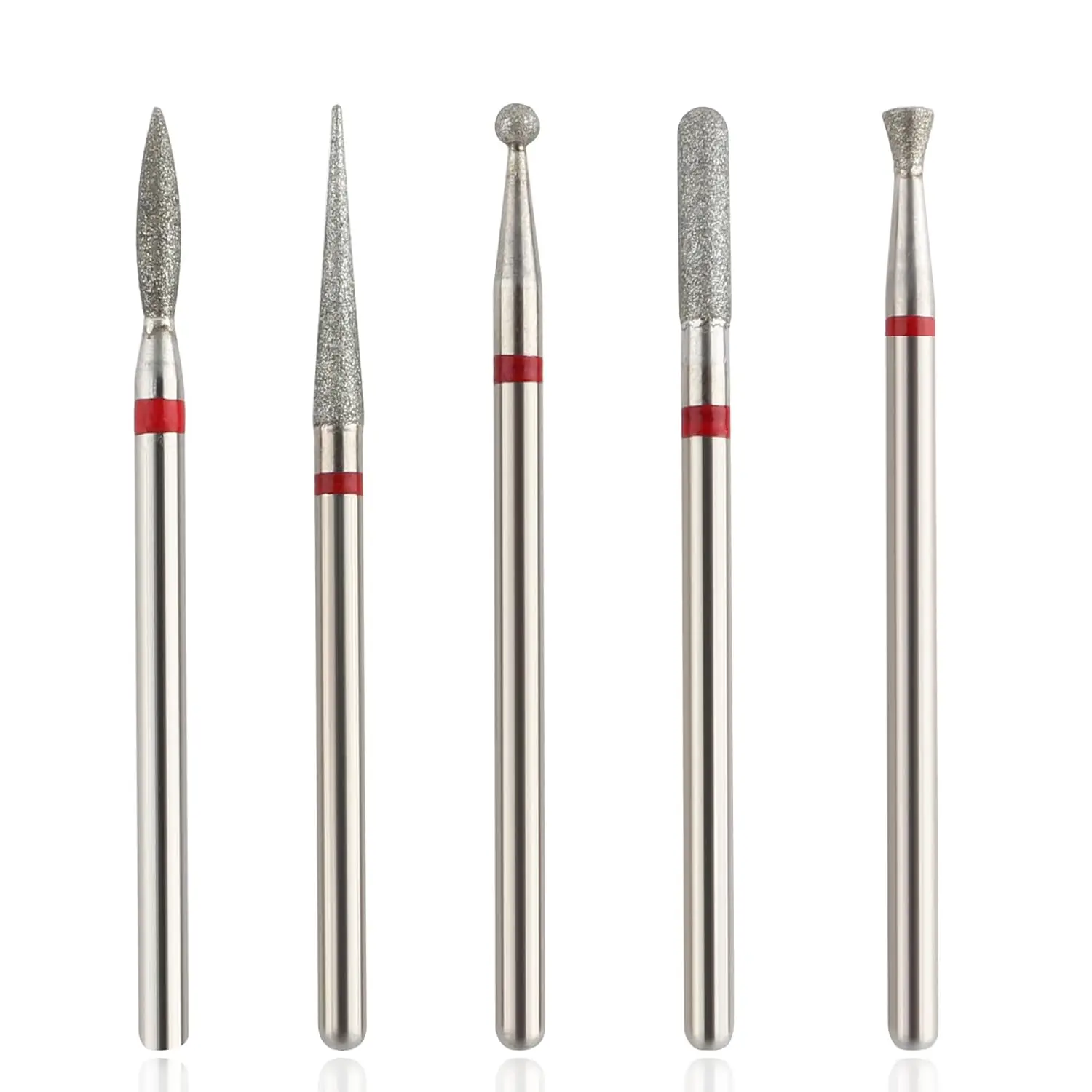 5 قطعة الماس مسمار مثقاب مجموعة من قواطع الطحن ل مانيكير الماس بت بشرة إزالة بت الأظافر لآلة الحفر الكهربائية #4