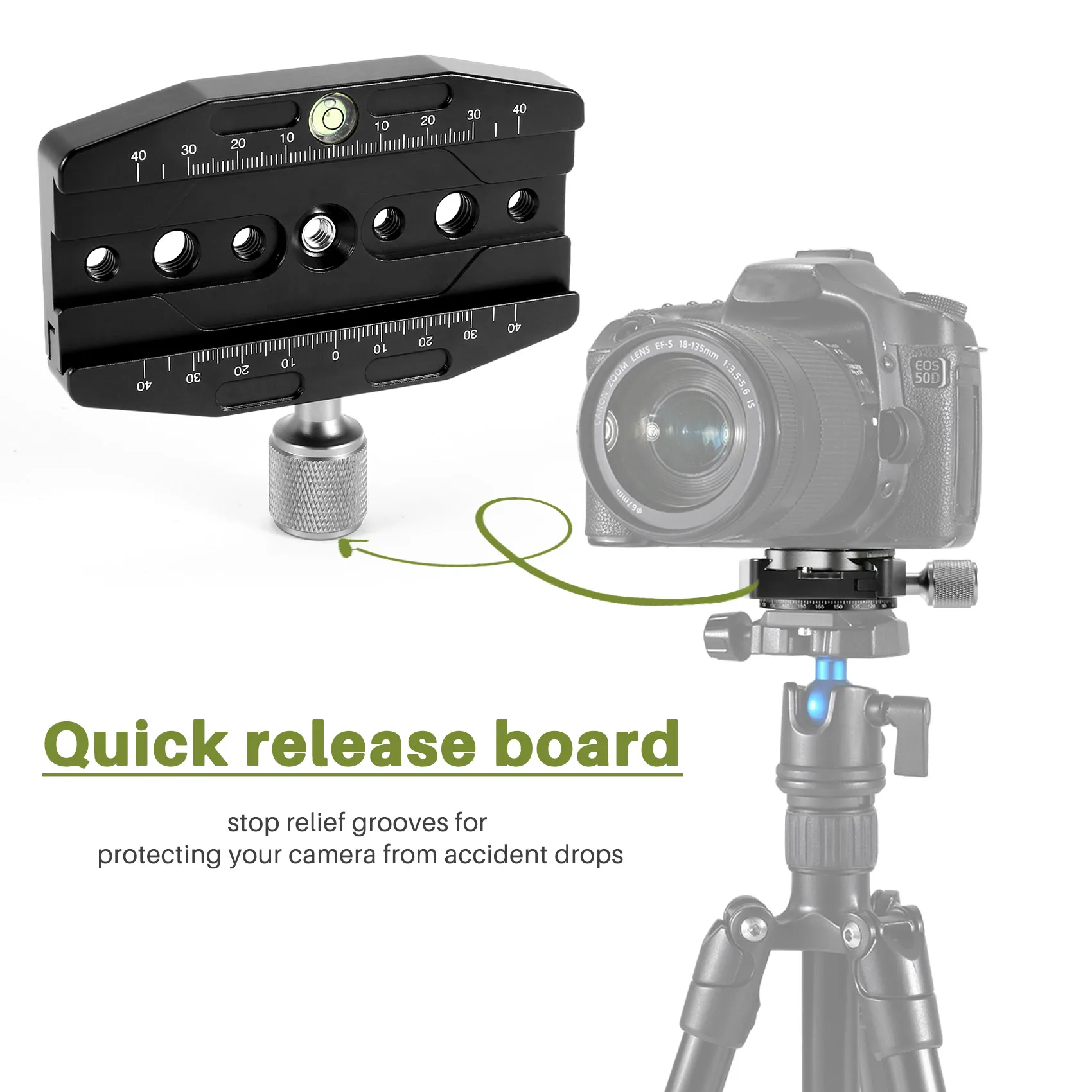 【Ostatnia szansa!】 Zacisk szybkiego zwalniania CL-110N ze stopu aluminium do szybkozłączki i statywu lub monopodu kompatybilnego z Arca