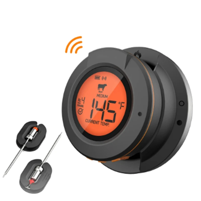 

Беспроводной Bluetooth-термометр для приготовления пищи с дистанционным управлением для барбекю, умный цифровой Bluetooth-термометр для барбекю, простой в использовании (A)