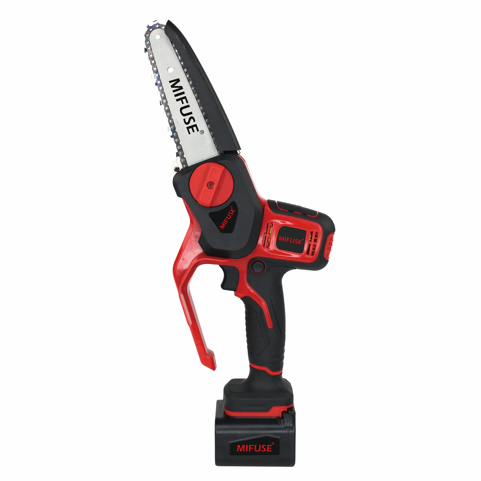 Chain Saw Machine Wood Cutting Electric Portable Cordless Battery Powered With Adjustable Bar Length for Various Applications