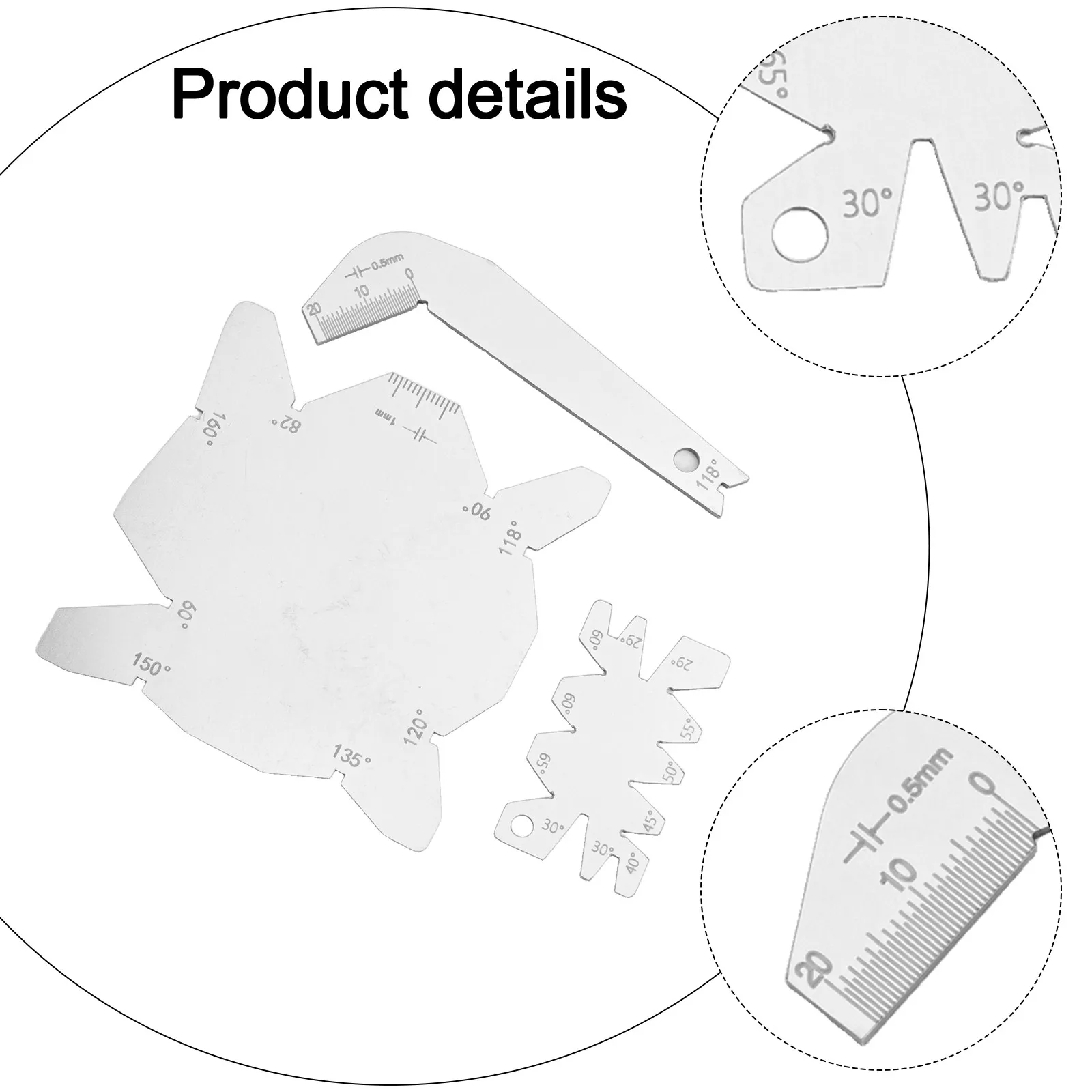

Angle Silver Angle Drill Sharpener Effective Angle Gauging Tool High Hardness Material Tool Measurement Setting