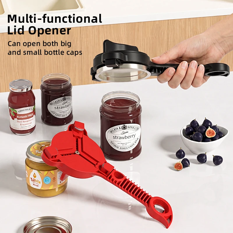 Multi-functional Bear Shape Lid Opener, Adjustable 1-3.5in Jar Bottle Can Opener, Easy Grip Manual Opener for Kitchen, 3 Colors