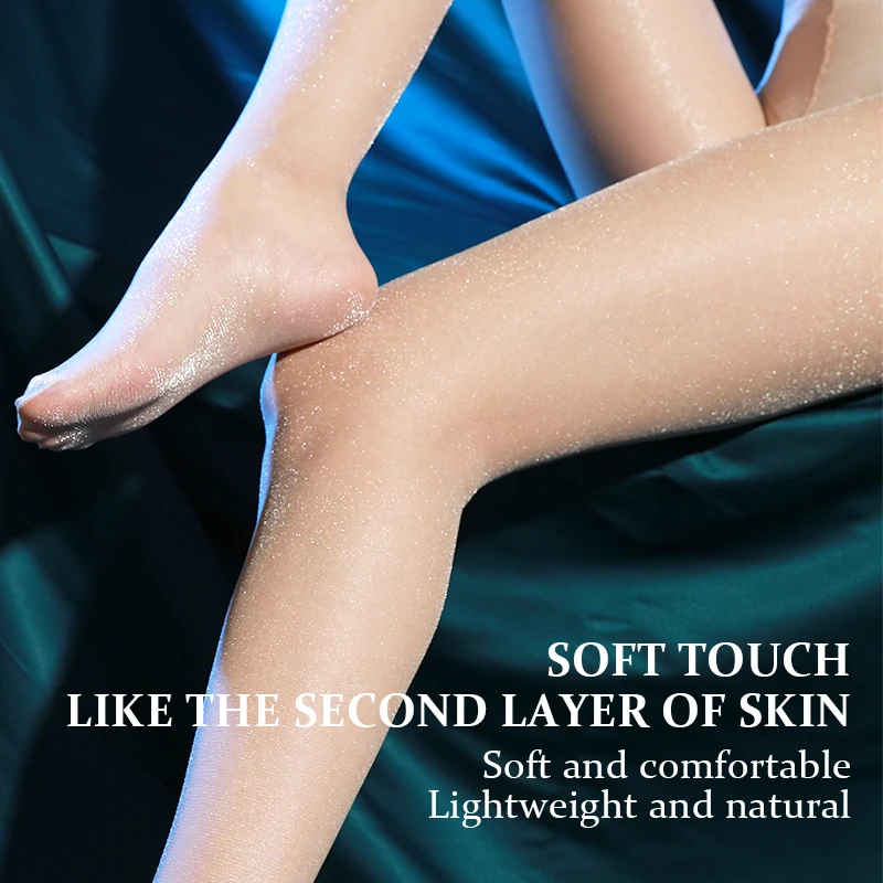 

Kave 1 Pairs Shinny Sheer Tights Women 15D Ultrathin Transparent Stockings Ladies Y2K High Street Party Tights