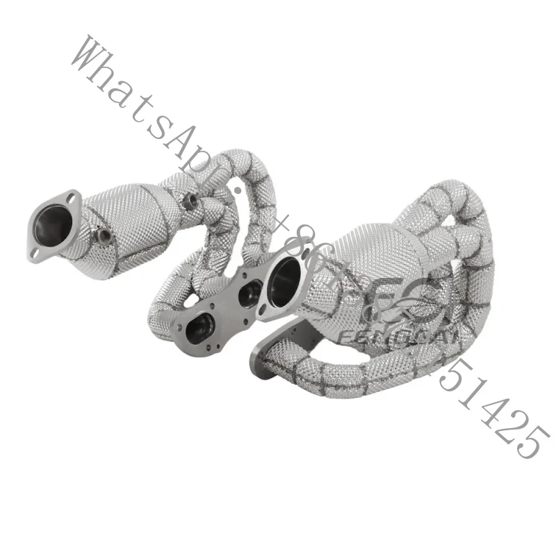 

Insulated Exhaust Manifold Header 981 3.4 2.2012-2015 SS304 Car Performance Exhaust Pipe Downpipe Power Upgrade
