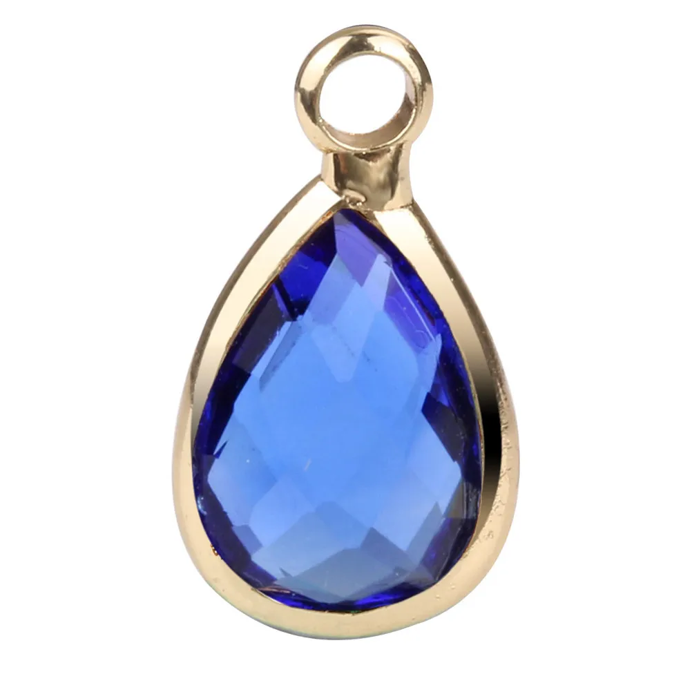 Water Drop Pendant Charms 30pcs Alloy Glass DIY Jewelry Making Supplies for Necklaces Earrings