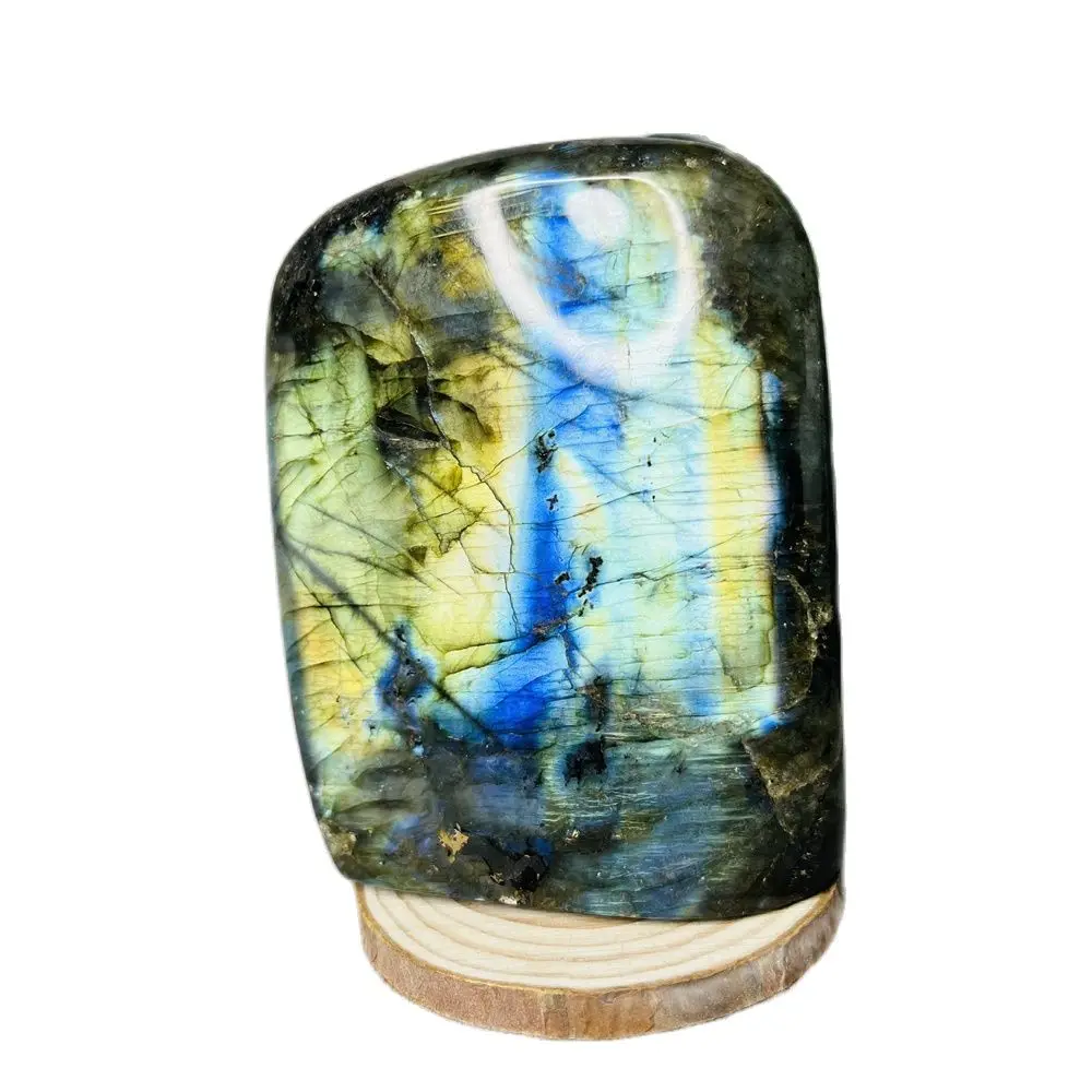 Natural Gemstones Labradorite Multi-faceted Blue Glitter Home Room Decoration Furnishes Spiritual Gifts Witchcraft altar