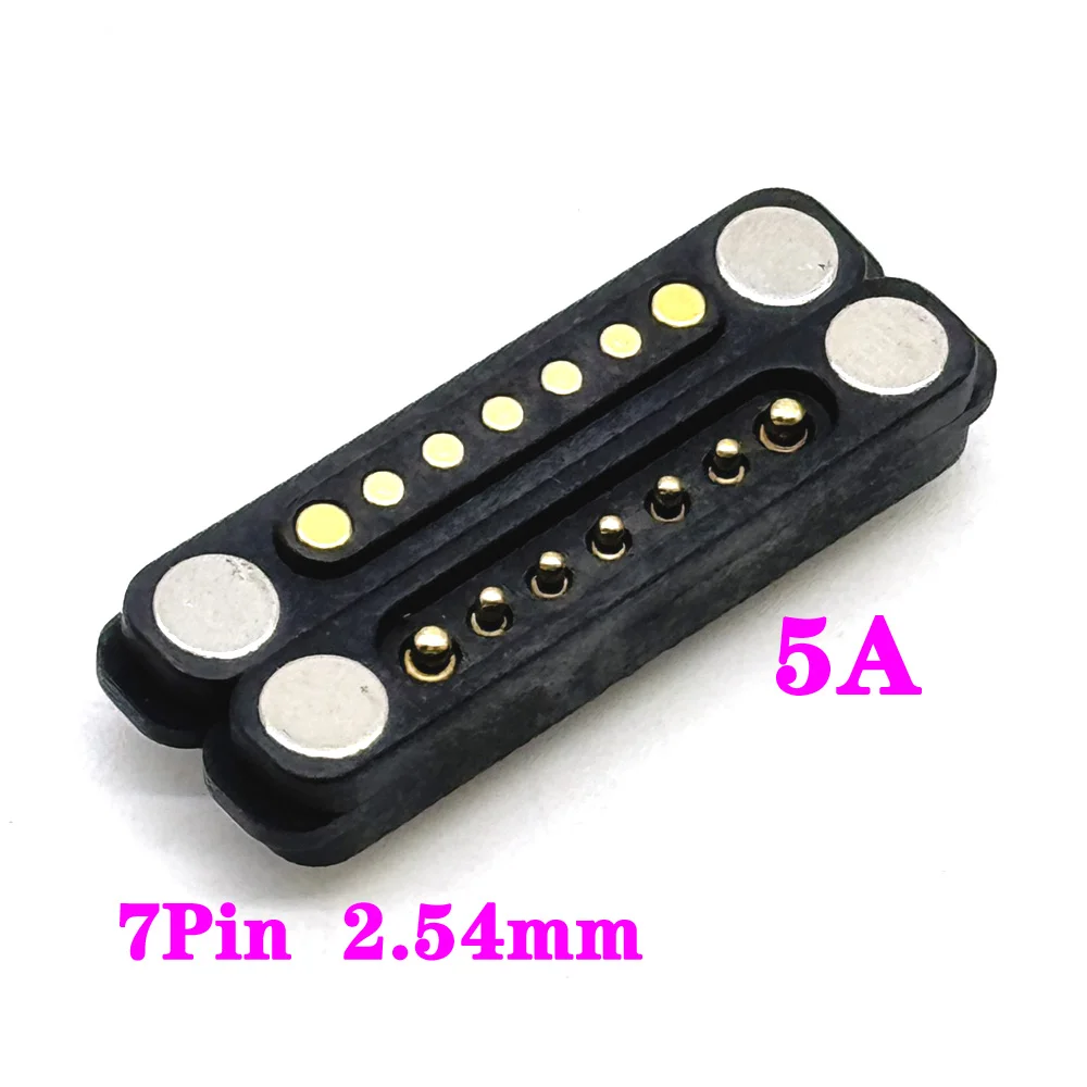 5A 4P wasserdichter DC magnetischer Pogo-Pin-Stecker 36V Pogopin männlich weiblich mit Ohren federbelastete DC-Steckdose