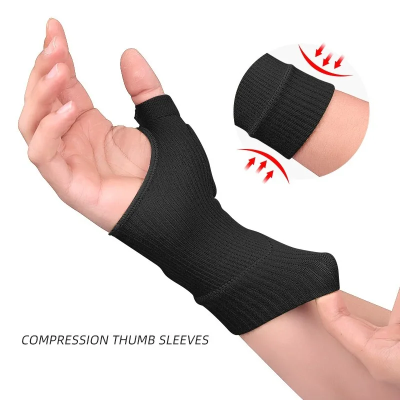 Handgelenk-Daumen-Kompressions-Arthritis-Handschuhe, atmungsaktive Handgelenkstütze, Handgelenkstütze, Handgelenk-Ärmel mit Gel-Daumenverletzungspolstern – Detail 2