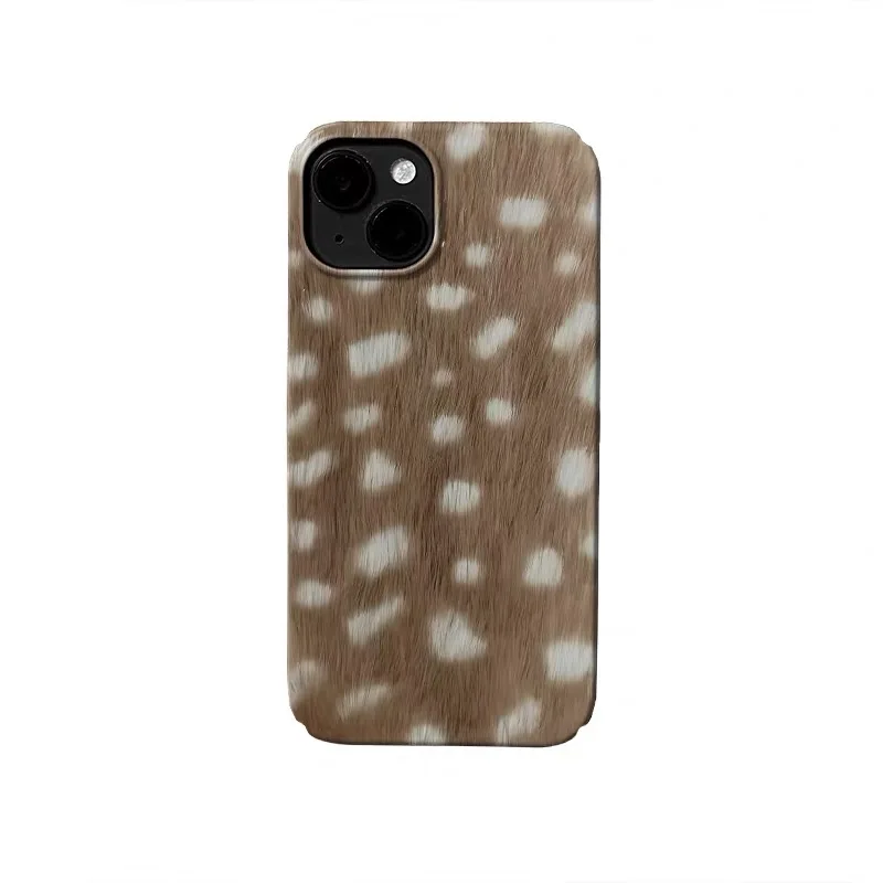 

Brown Spotted Deer Pattern Phone Case for IPHONE 17 Air 16E 15 PROMAX 14 Plus 13 12 MINI 11 PRO 16Plus XR XS Acrylic Phone Cover