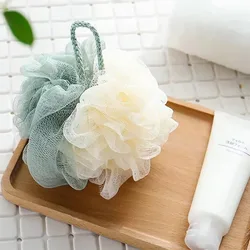 Esponja espumosa de malla para ducha suave, Bola de burbujas para baño, exfoliante para la piel corporal, cepillo para espalda, accesorios de baño y ducha