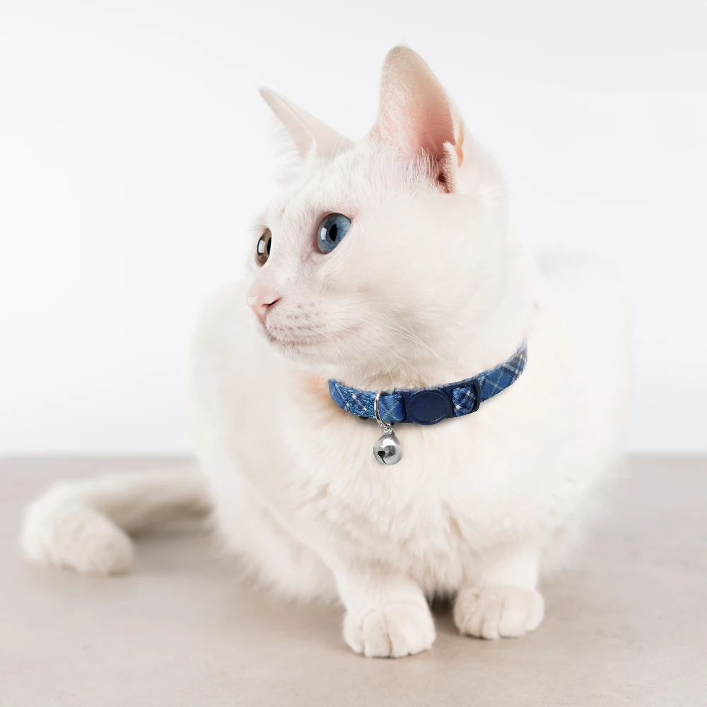 Quick Release Cat Collar Soft Nylon Puppy Kitten Necklace Safty Breakaway Pet Collars With Bell Accessories For Small Dog Cats