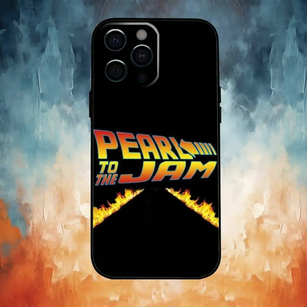 Custodia per telefono Band P-Pearl J-Jam per iPhone17,16,15,14,13,12,11 Plus,Pro Max Cover nera morbida