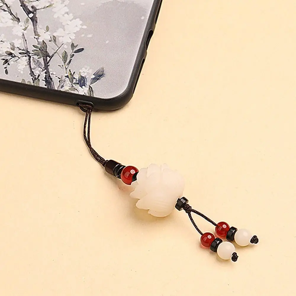 Regalo per amico vintage Portachiavi fortunato cinese Accessori per auto Anello per cellulare Portachiavi Bodhi Portachiavi con ciondolo fiore di loto